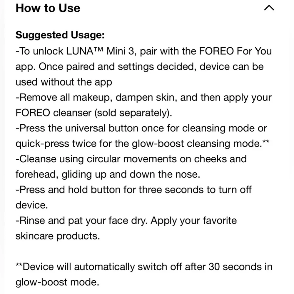 FOREO - LUNA Mini 3 in Pearl Pink - NIB |Travel-Friendly Facial Cleansing Device